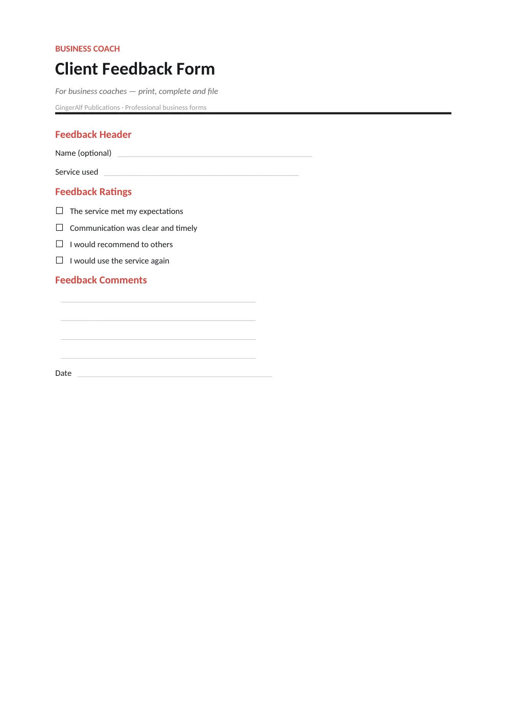 Business Coach Complete Forms Bundle (UK) preview 3