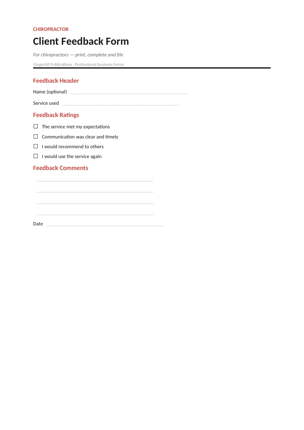 Chiropractor Complete Forms Bundle (UK) preview 3
