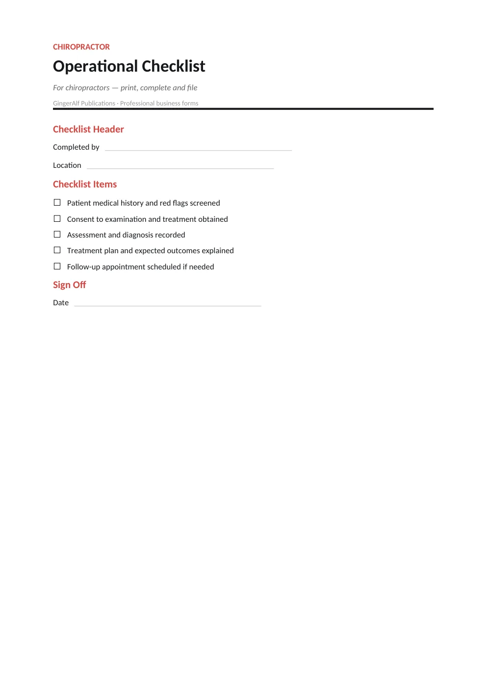 Chiropractor Complete Forms Bundle (UK) preview 5