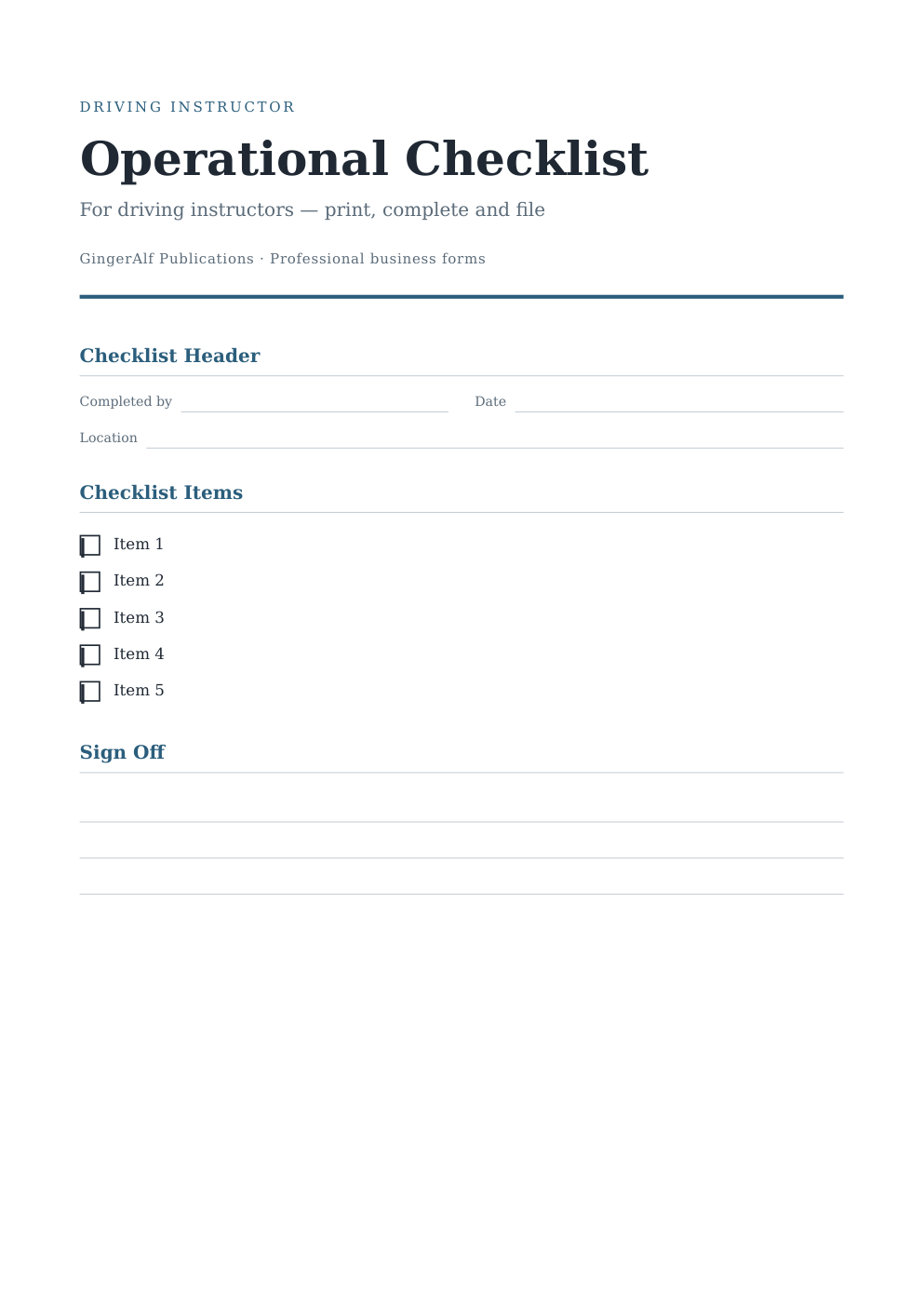 Driving Instructor Complete Forms Bundle (UK) preview 5