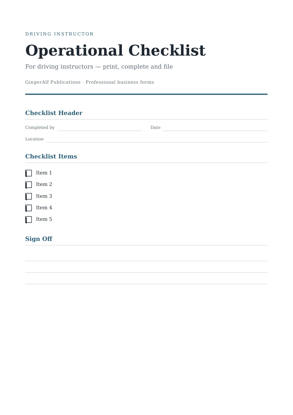 Driving Instructor Complete Forms Bundle (UK) preview 5