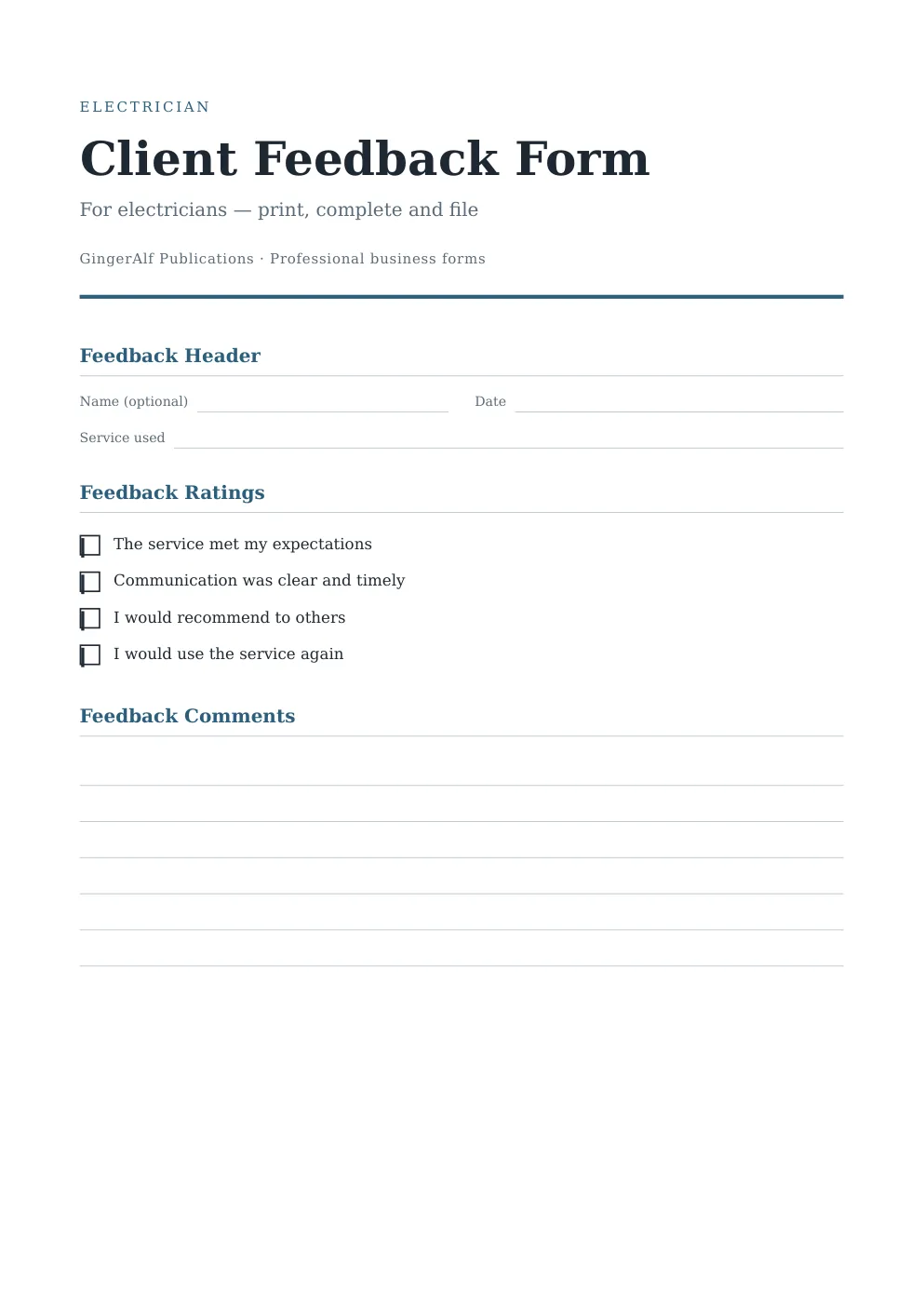 Electrician Complete Forms Bundle (UK) preview 4