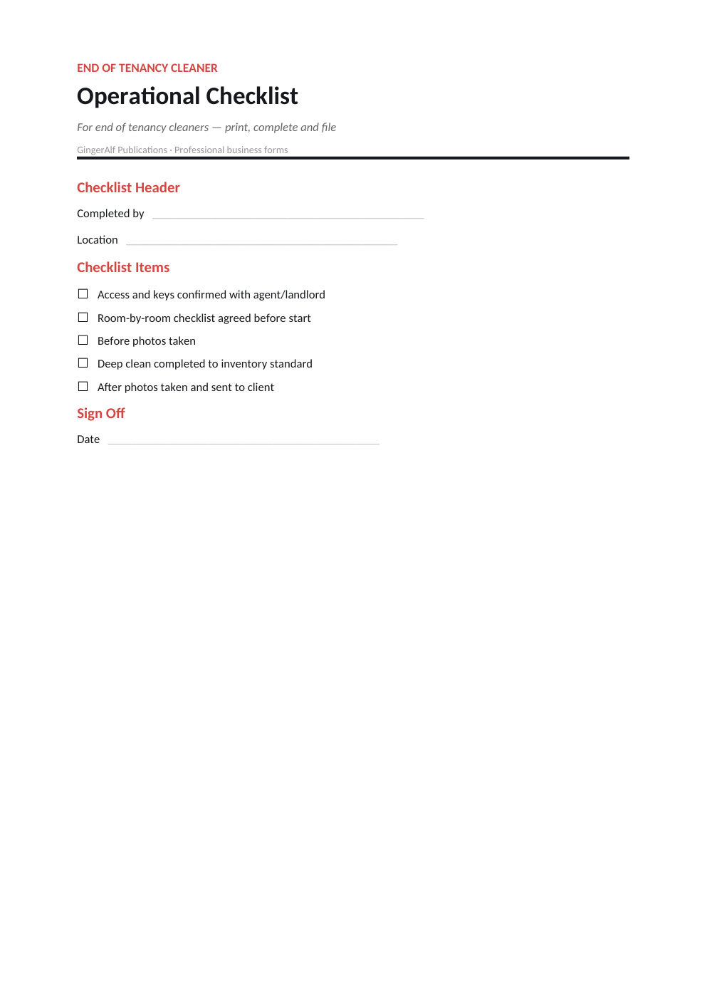 End of Tenancy Cleaner Complete Forms Bundle (UK) preview 5