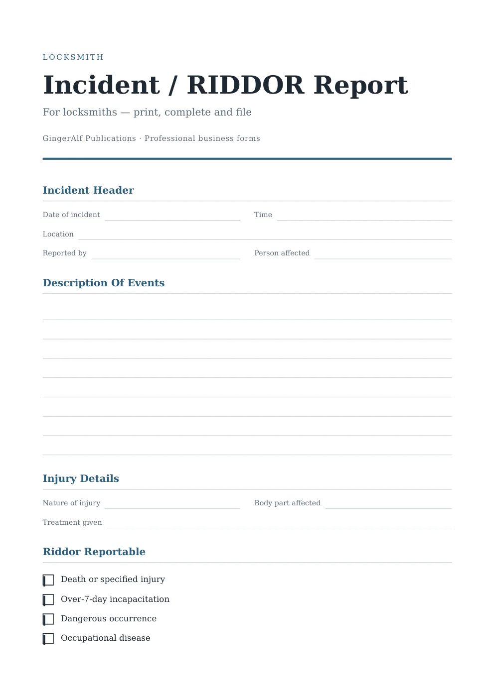 Locksmith Forms Bundle (UK) preview 2