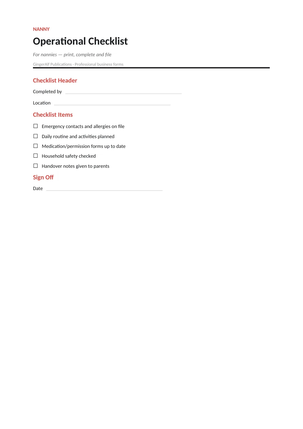 Nanny Forms Bundle (UK) preview 5
