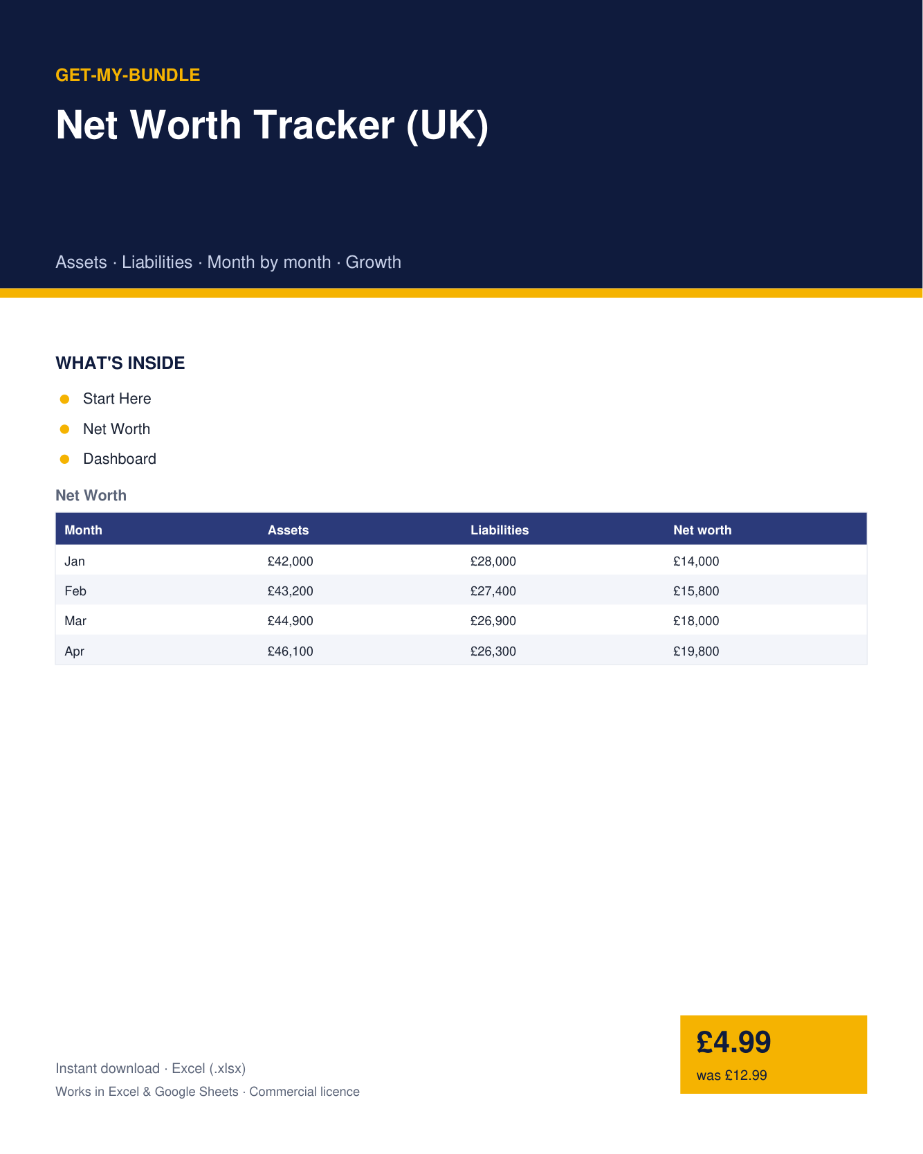 Net Worth Tracker (UK) — preview