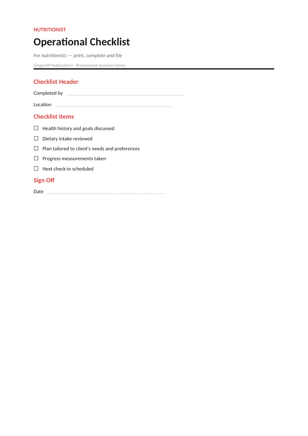 Nutritionist Complete Forms Bundle (UK) preview 5