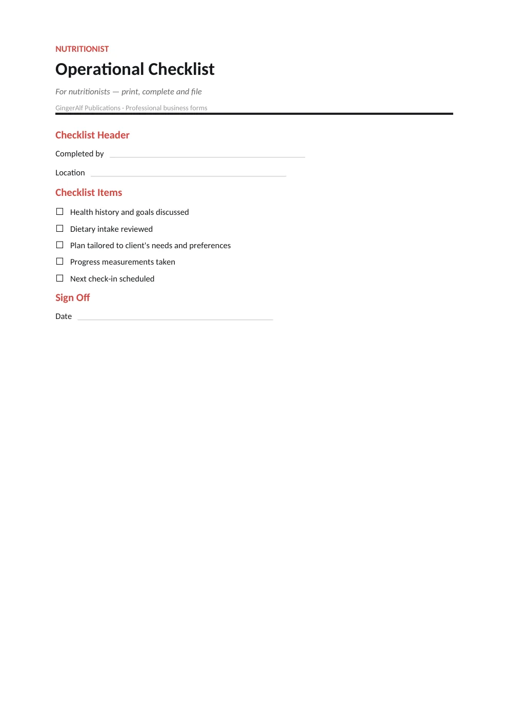 Nutritionist Complete Forms Bundle (UK) preview 5