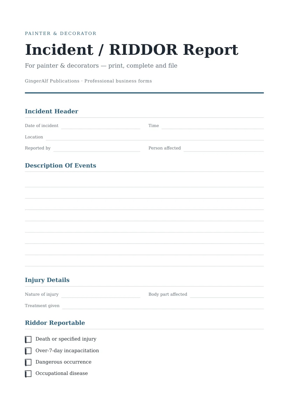 Painter & Decorator Complete Forms Bundle (UK) preview 2