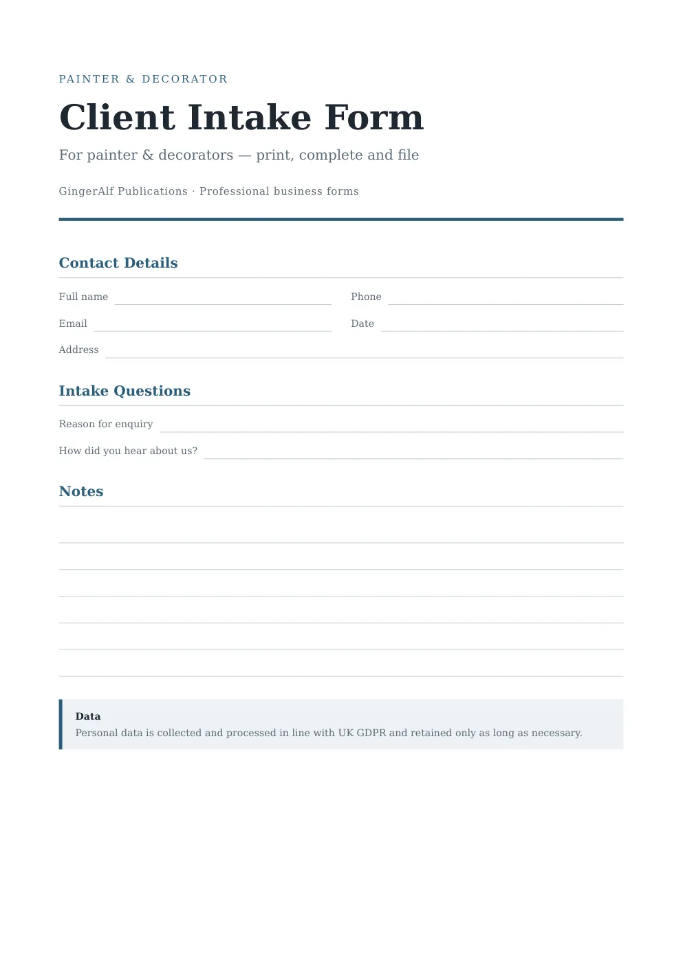 Painter & Decorator Complete Forms Bundle (UK) preview 5