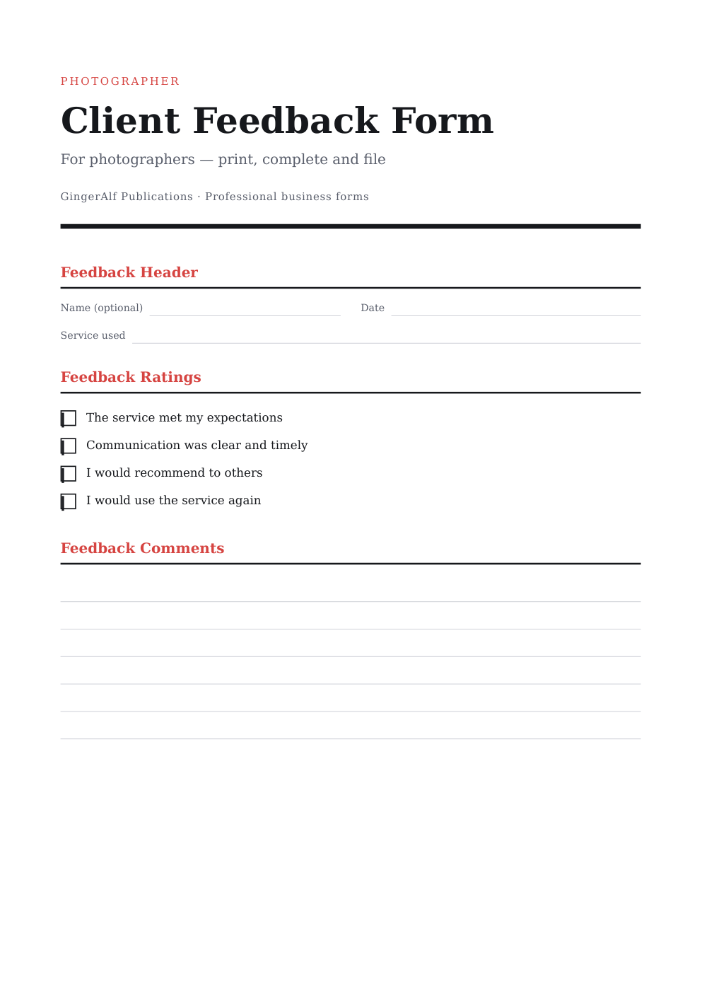 Photographer Complete Forms Bundle (UK) preview 3