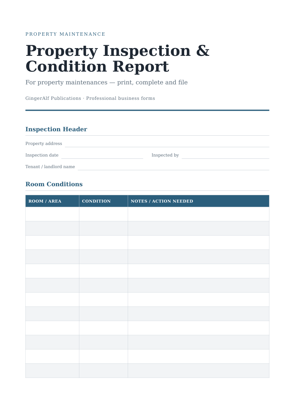 Property Maintenance Complete Forms Bundle (UK) preview 3