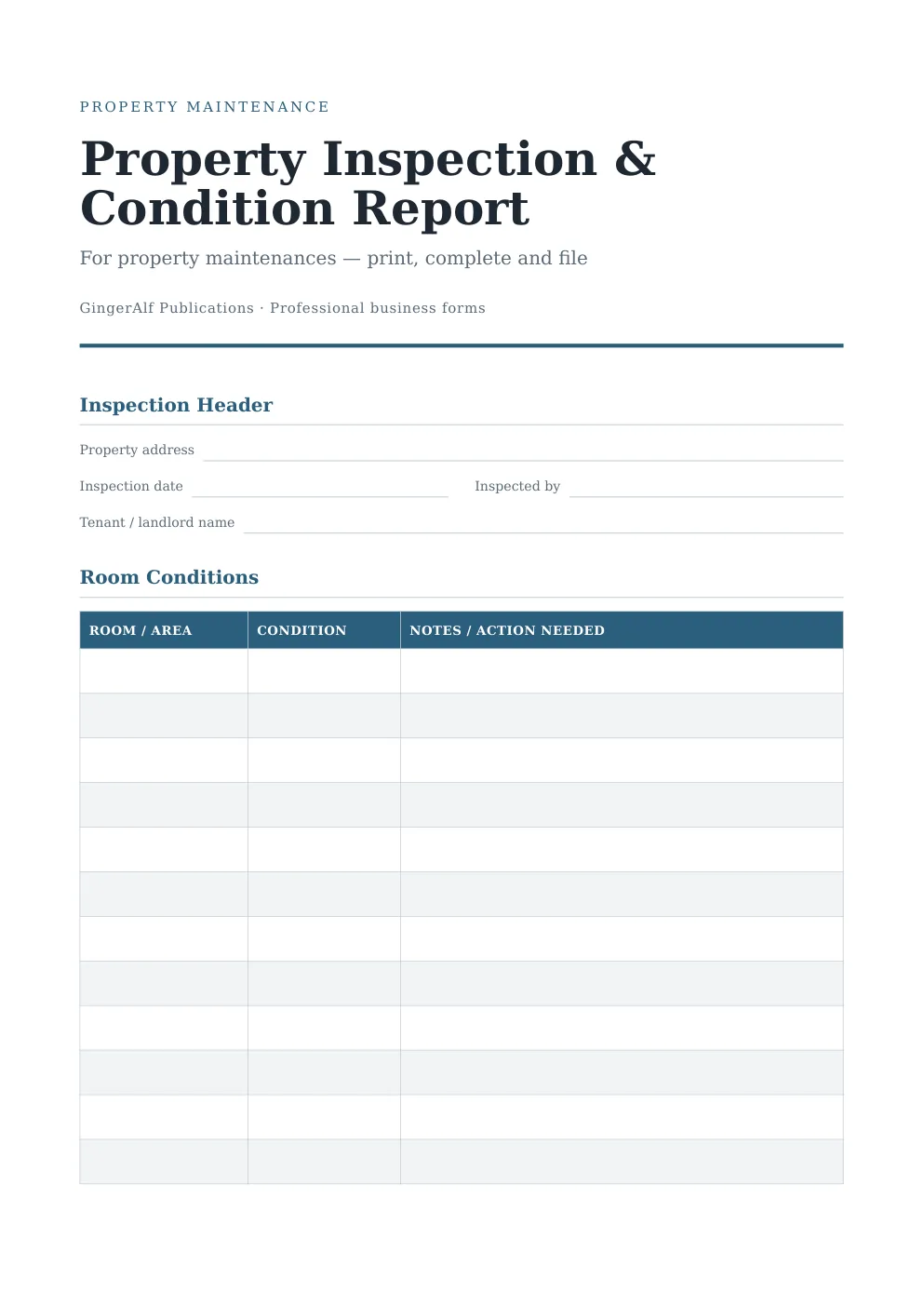 Property Maintenance Complete Forms Bundle (UK) preview 3