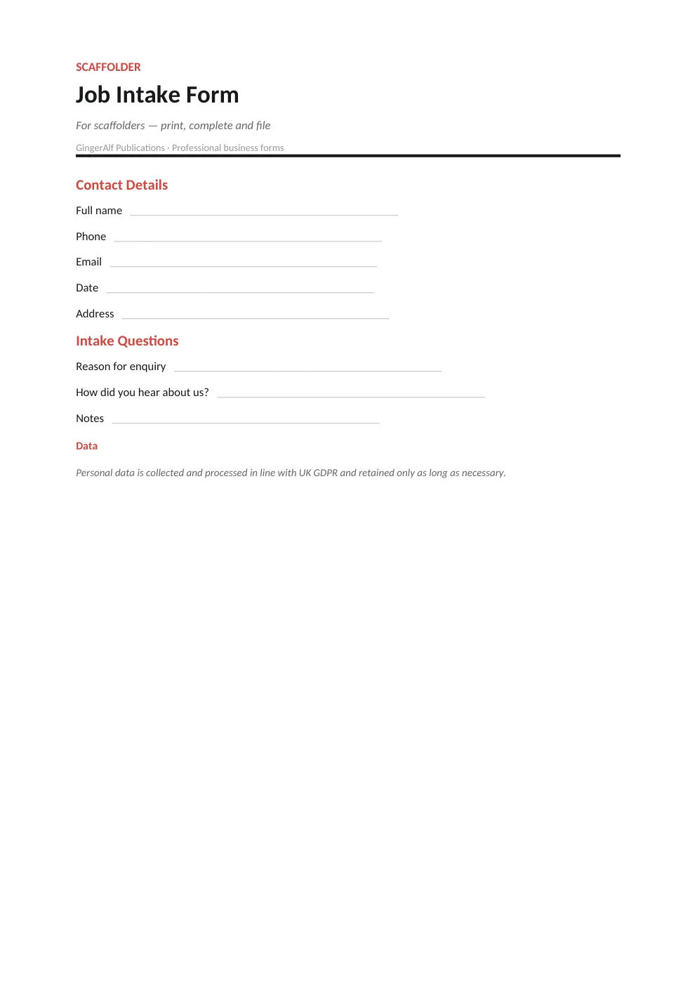 Scaffolder Complete Forms Bundle (UK) preview 4