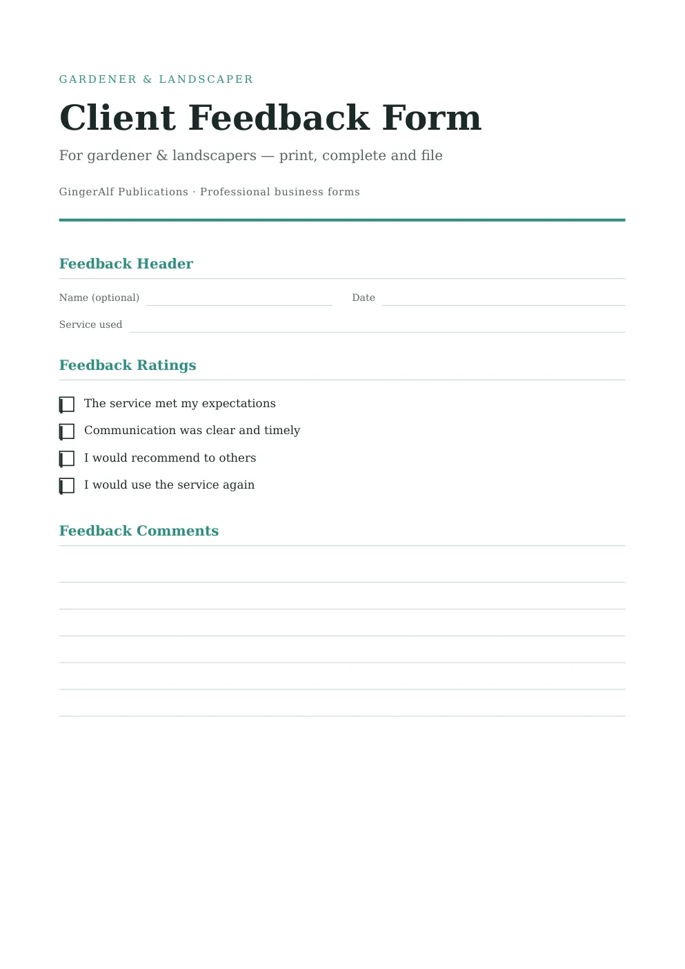Self-Employed Gardener Complete Forms Bundle (UK) preview 5