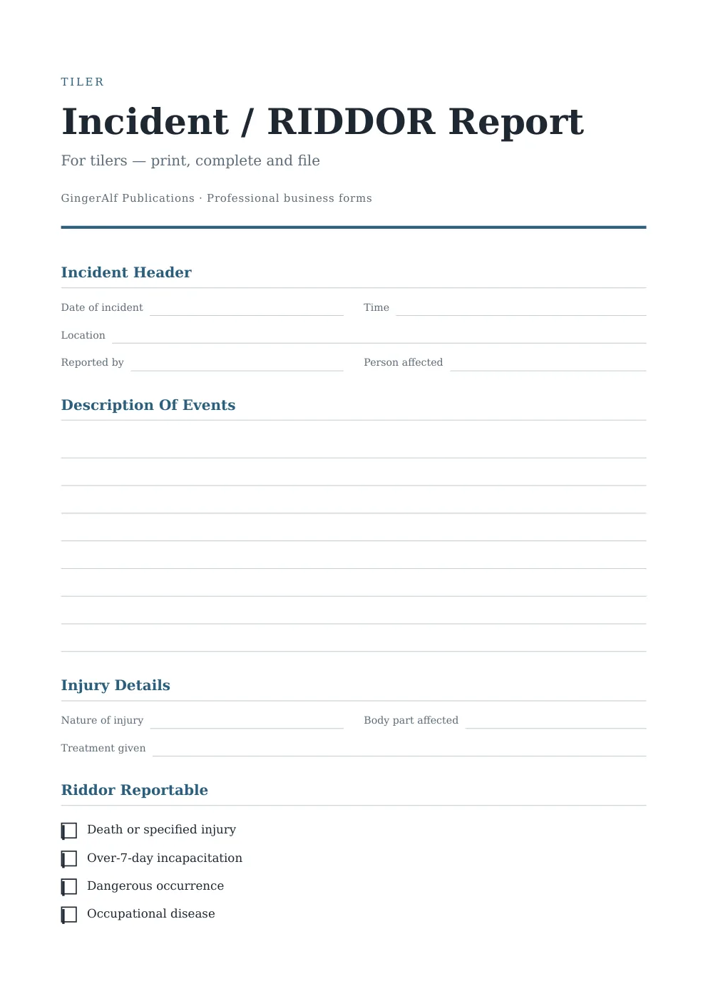 Tiler Complete Forms Bundle (UK) preview 2