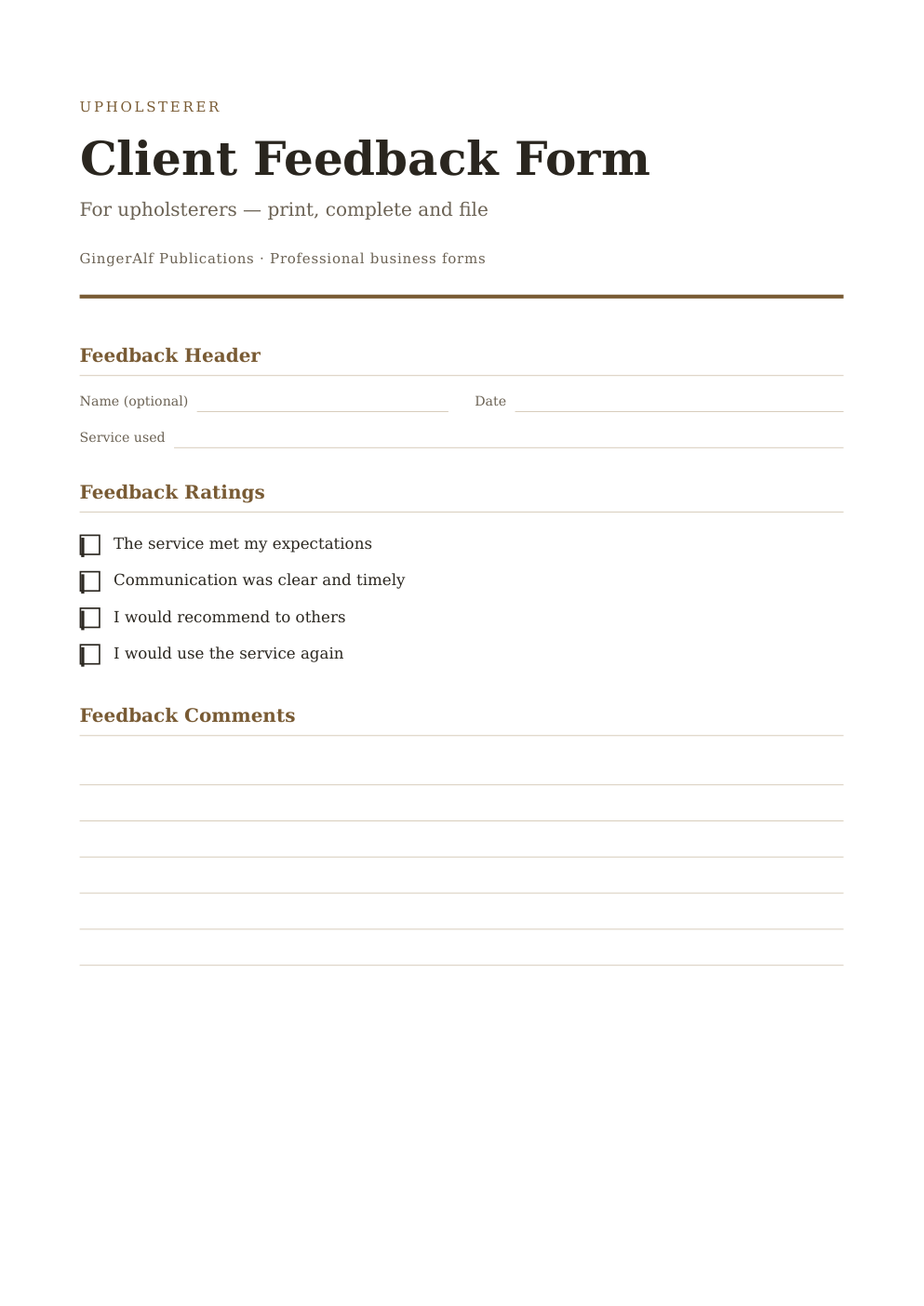 Upholsterer Complete Forms Bundle (UK) preview 3
