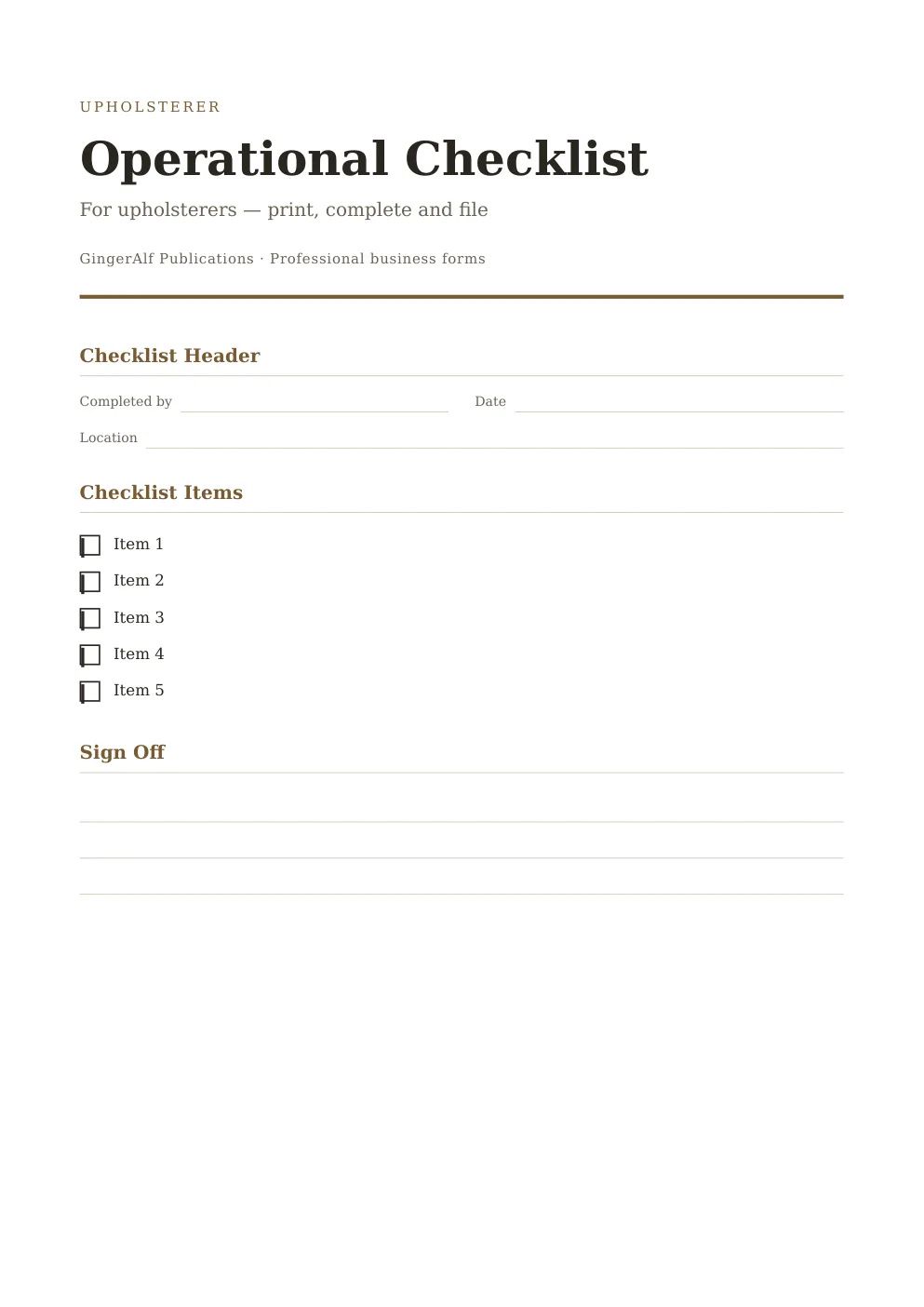 Upholsterer Complete Forms Bundle (UK) preview 5