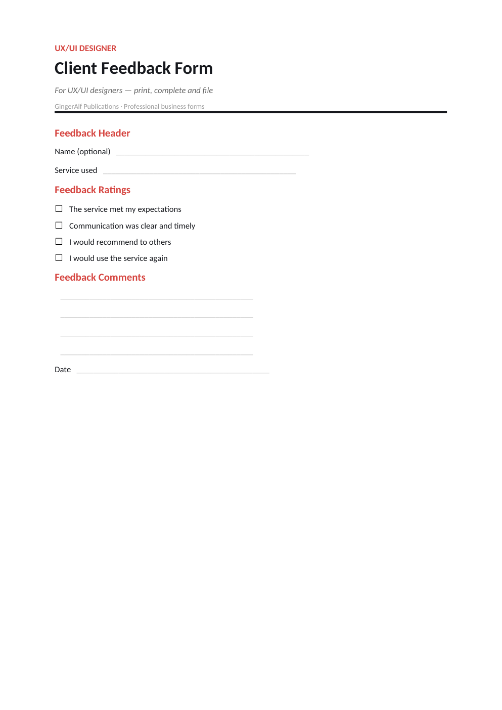 UX/UI Designer Complete Forms Bundle (UK) preview 3