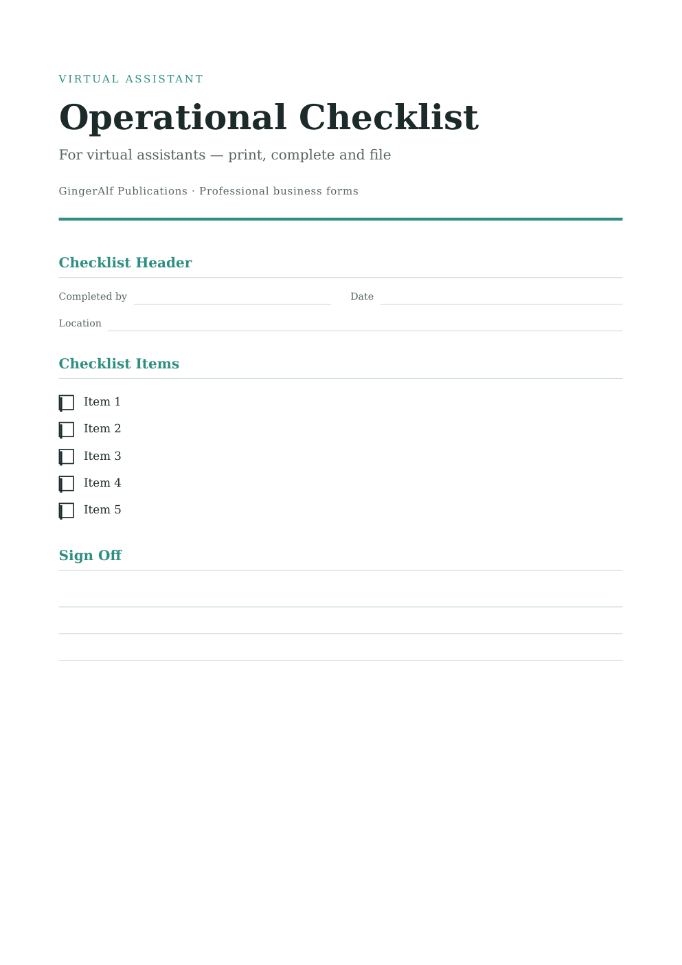 Virtual Assistant Complete Forms Bundle (UK) preview 4