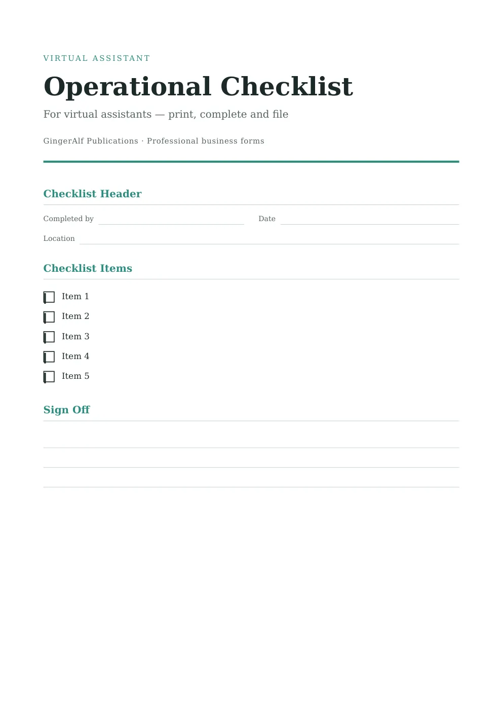 Virtual Assistant Complete Forms Bundle (UK) preview 4
