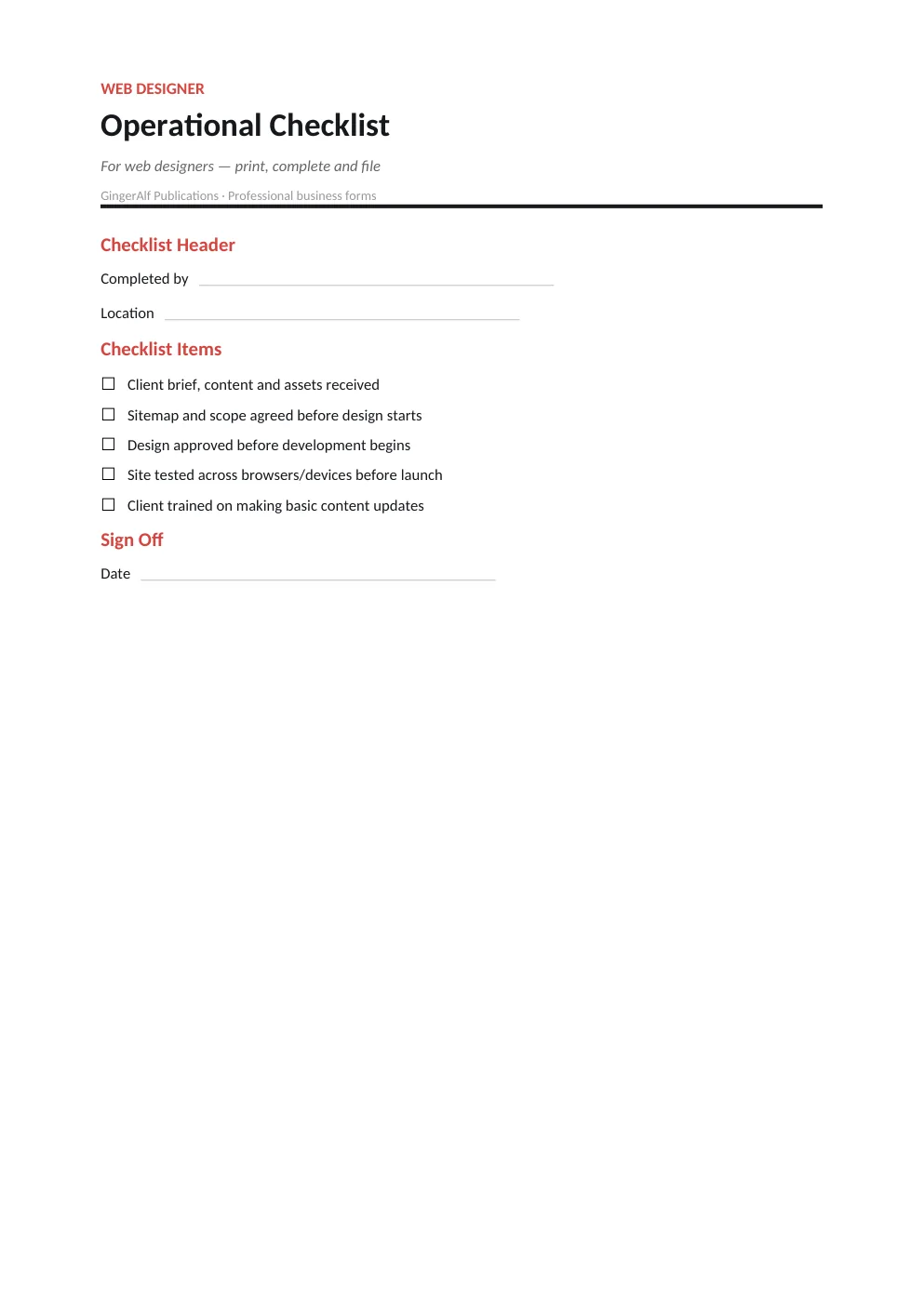 Web Designer Complete Forms Bundle (UK) preview 5
