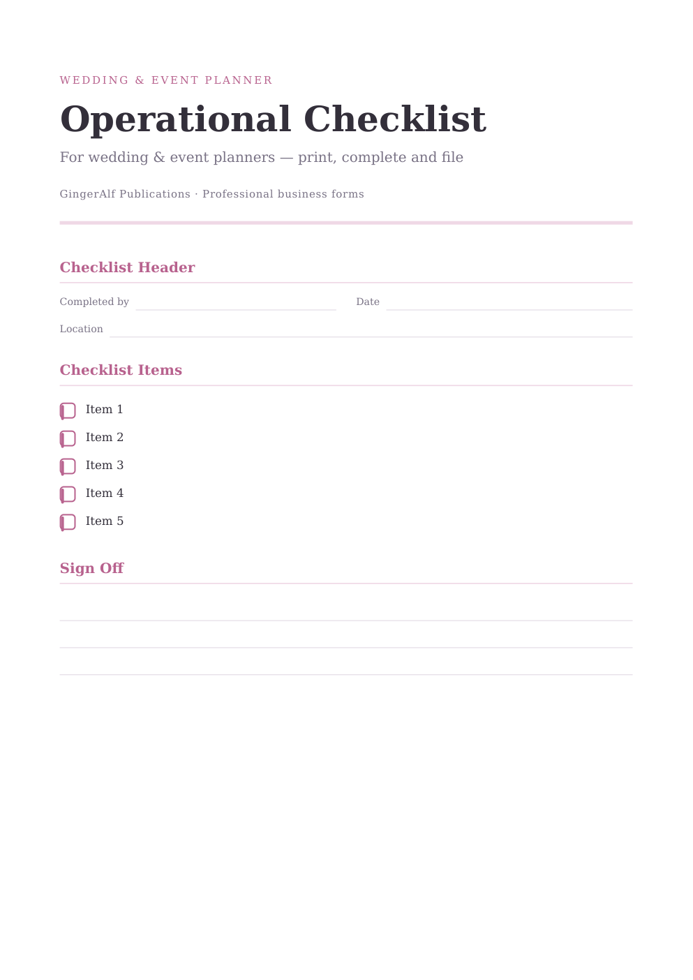 Wedding & Event Planner Complete Forms Bundle (UK) preview 4